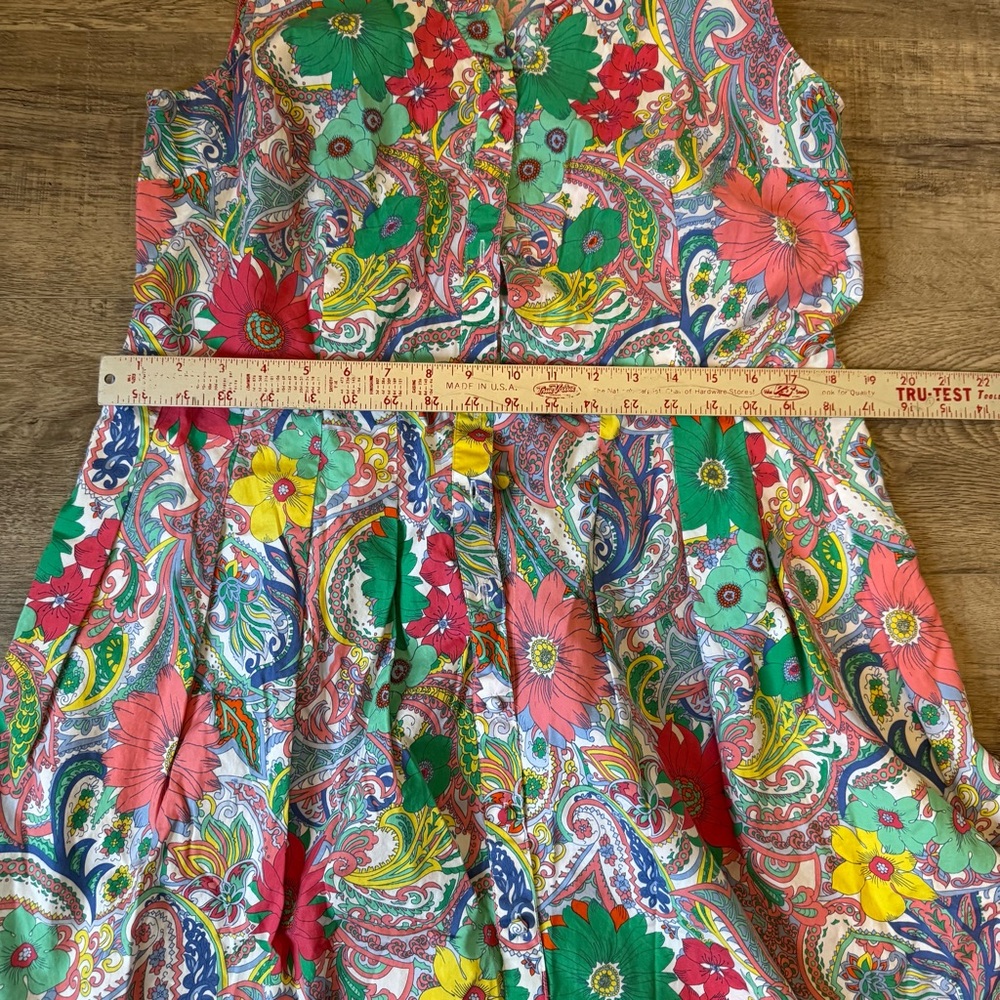 Talbots Floral Paisley Sleeveless Dress women’s 12p - Picture 8 of 8